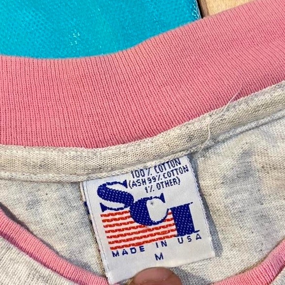 Vintage 90s Minnesota Lake Sunset Colorful T Shirt - Picture 6 of 8